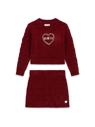PANTALONE BAMBINA - GUESS KIDS ROSSO - K6BG03 Z1290