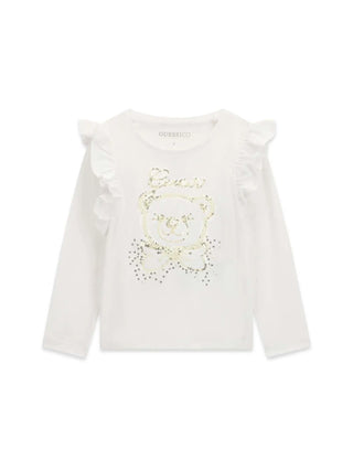 T-SHIRT BAMBINA - GUESS KIDS BIANCO - K6BI05 K5802