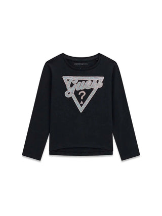 T-SHIRT BAMBINA - GUESS KIDS NERO - K6BI08 K5824
