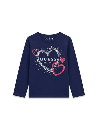 T-SHIRT BAMBINA - GUESS KIDS BLU - K6BI10 K5834 1
