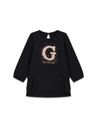 ABITO BAMBINA - GUESS KIDS NERO - K6BK16 K5938 1