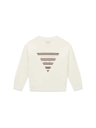 MAGLIA BAMBINA - GUESS KIDS CREMA - K6BR05 Z1283
