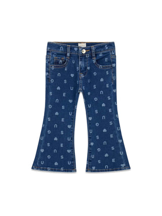 PANTALONE BAMBINA - GUESS KIDS BLU - K6YA04 D1154