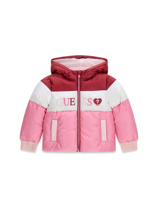 GIUBBOTTO BAMBINA - GUESS KIDS ROSA-BIANCO - K6YL01 W2576