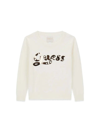 MAGLIA BAMBINA - GUESS KIDS CREMA - K6YR03 Z0813