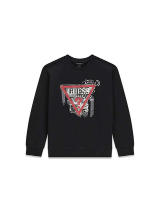 FELPA RAGAZZO - GUESS KIDS NERO - L6BQ04 K5919