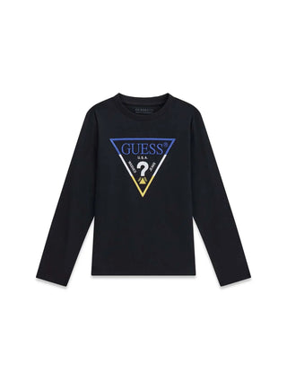 T-SHIRT RAGAZZO - GUESS KIDS NERO - L6YI14 K3734