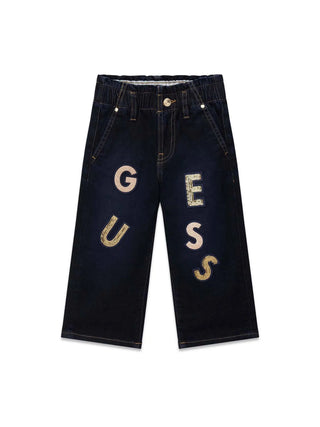 PANTALONE BAMBINO - GUESS KIDS BLU - N6BA04 D2181