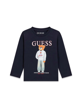 T-SHIRT BAMBINO - GUESS KIDS BLU - N6YI06 K3794
