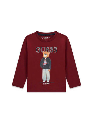T-SHIRT BAMBINO - GUESS KIDS BORDEAUX - N6YI06 K3794