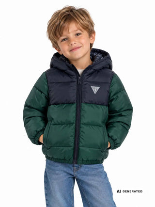 GIUBBOTTO BAMBINO - GUESS KIDS VERDE - N6YL01 W2656 3