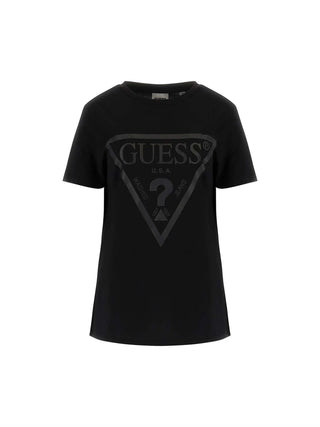 WOMEN'S T-SHIRT - GUESS ATHLEISURE BLACK - V2YI07 K8HM0