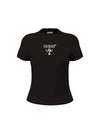 WOMEN'S T-SHIRT - GUESS ATHLEISURE BLACK-WHITE - V4YI21 KCDH1 1