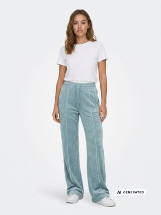 PANTALONE TUTA DONNA - GUESS ATHLEISURE CELESTE - V6BB10 K6303 3