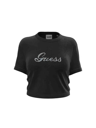 T-SHIRT DONNA - GUESS ATHLEISURE NERO - V6BI10 K6306