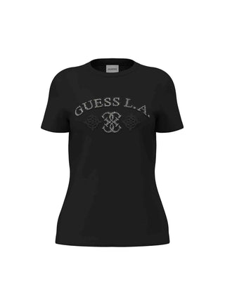 T-SHIRT DONNA - GUESS ATHLEISURE NERO - V6BI12 K6647 1