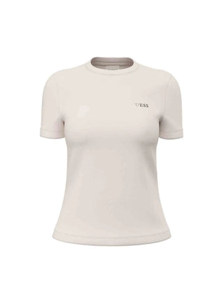 WOMEN'S T-SHIRT - GUESS ATHLEISURE WHITE - V6RI07 J1314 1