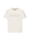 WOMEN'S T-SHIRT - GUESS ATHLEISURE WHITE - V6RI20 J1314 1