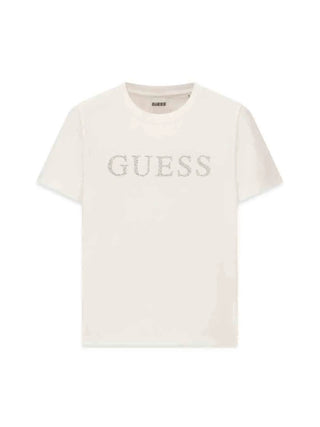 WOMEN'S T-SHIRT - GUESS ATHLEISURE WHITE - V6RI20 J1314 1