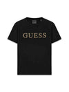 WOMEN'S T-SHIRT - GUESS ATHLEISURE BLACK - V6RI20 J1314 1