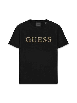 WOMEN'S T-SHIRT - GUESS ATHLEISURE BLACK - V6RI20 J1314 1