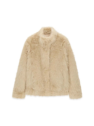 WOMEN'S JACKET - GUESS APPAREL BEIGE - W6BL12 W3745