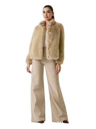 WOMEN'S JACKET - GUESS APPAREL BEIGE - W6BL12 W3745 4
