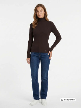 MAGLIA DONNA - GUESS APPAREL CAFFE - W6BR29 Z1417 3