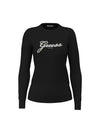 MAGLIA DONNA - GUESS APPAREL NERO - W6BR53 Z1454 1