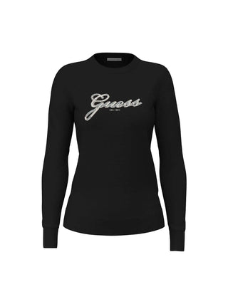 MAGLIA DONNA - GUESS APPAREL NERO - W6BR53 Z1454 1