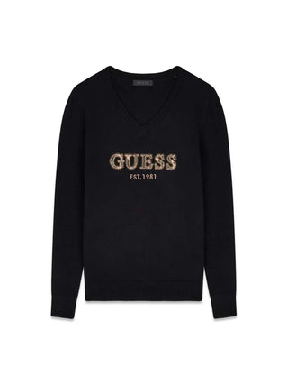 MAGLIA DONNA - GUESS APPAREL NERO - W6BR55 Z1456 1