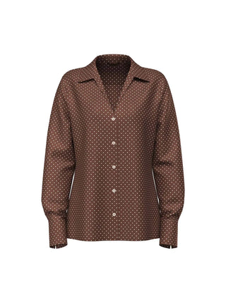 WOMEN'S SHIRT - GUESS APPAREL BROWN - W6YH23 W2946 1