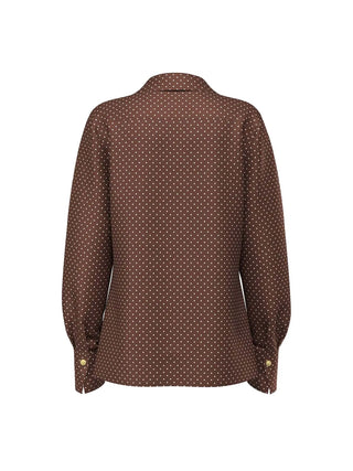 WOMEN'S SHIRT - GUESS APPAREL BROWN - W6YH23 W2946 2