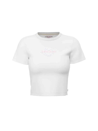 T-SHIRT DONNA - GUESS JEANS BIANCO - W6YI05 K3640