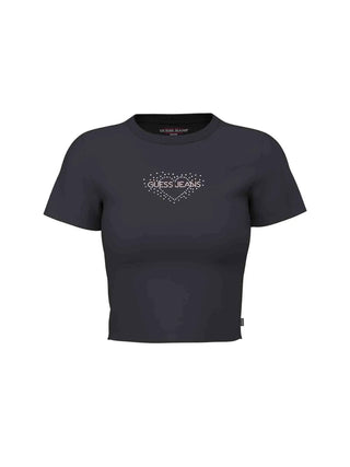 T-SHIRT DONNA - GUESS JEANS NERO - W6YI05 K3640