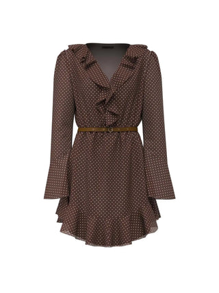WOMEN'S DRESS - GUESS APPAREL BROWN - W6YK35 W2959 1
