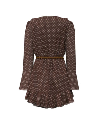 WOMEN'S DRESS - GUESS APPAREL BROWN - W6YK35 W2959 2