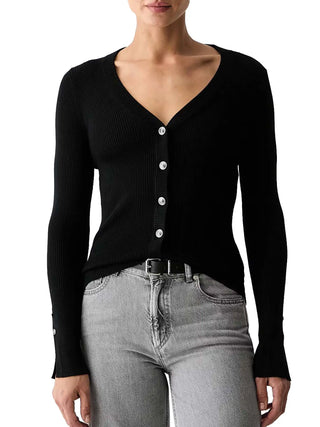 WOMEN'S CARDIGAN - GUESS APPAREL BLACK - W6YR11 Z0950