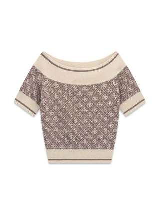 WOMEN'S SWEATER - GUESS APPAREL BROWN - W6YR19 Z0962