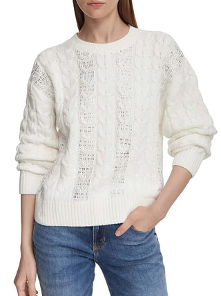 WOMEN'S SWEATER - GUESS APPAREL WHITE - W6YR21 Z0965