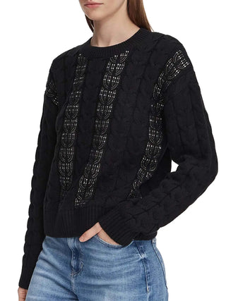 WOMEN'S SWEATER - GUESS APPAREL BLACK - W6YR21 Z0965