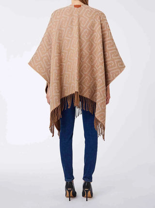 WOMEN'S PONCHO - LIU-JO CAMEL - 2F6039T2742 2