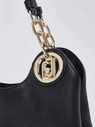 WOMEN'S SHOULDER BAG - LIU-JO BLACK-GOLD - AF6024ES039 3