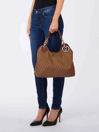 BORSA A SPALLA DONNA - LIU-JO NATURALE - AF6024T378A 4
