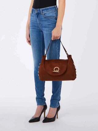 BORSA A SPALLA DONNA - LIU-JO MARRONE - AF6113T711A 5