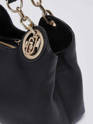WOMEN'S SHOULDER BAG - LIU-JO BLACK-GOLD - AF6114ES039 4