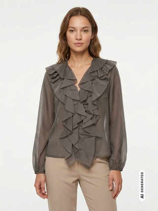 CAMICIA DONNA - DENNY ROSE MARRONE - 621ND45019 2