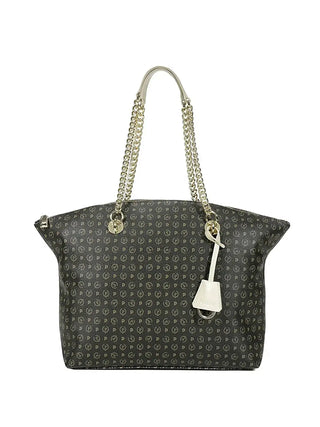 BORSA A SPALLA DONNA - POLLINI NERO-AVORIO - TE8408PP02Q11 1
