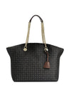 BORSA A SPALLA DONNA - POLLINI NERO-MARRONE - TE8408PP02Q11 1