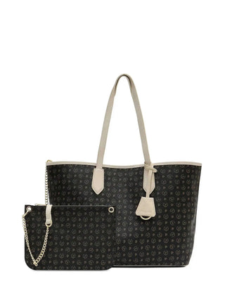 BORSA A SPALLA DONNA - POLLINI NERO-AVORIO - TE8427PP06Q11 6